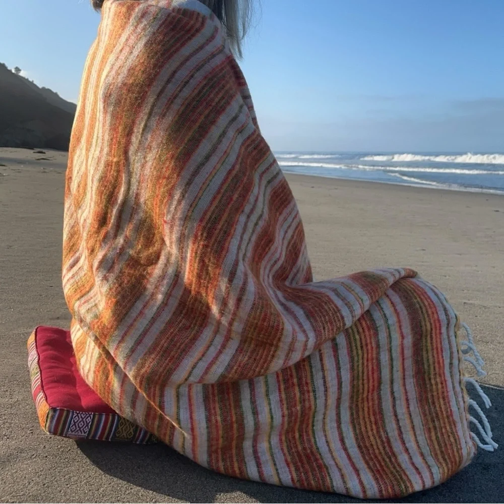 Hand Crafted | Bedding | Meditation Blanket Himalayan Wool Yak Travel ...